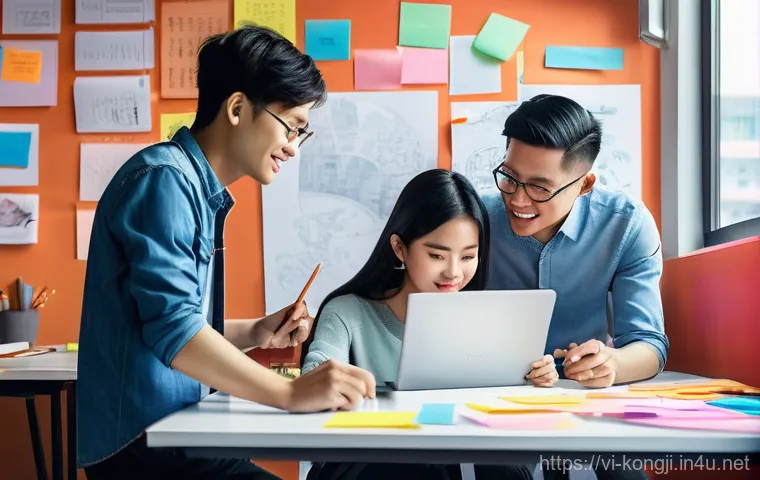 콩지래빗 팬 콘텐츠 플랫폼 - **Prompt:** "A vibrant and joyful scene featuring a young Vietnamese woman, in her early twenties, d...