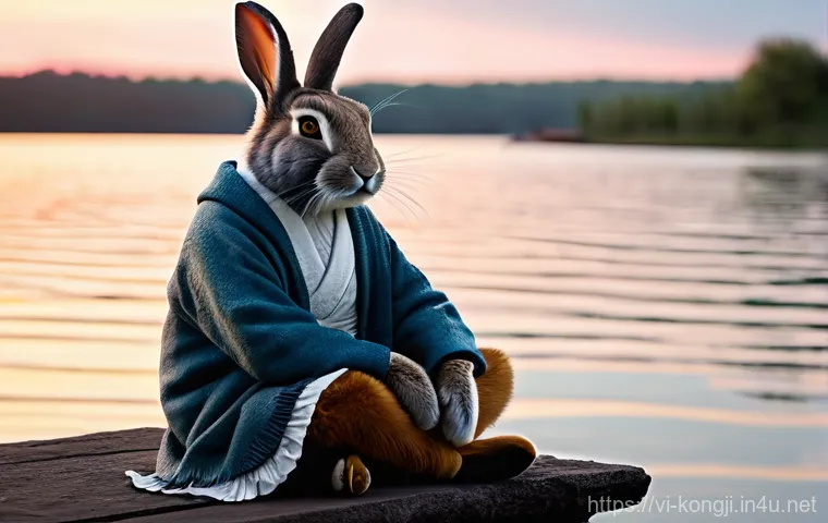 콩지래빗 주변 인물 관계 - **Prompt 2: Joyful Friends' Discovery**
    "A vibrant and dynamic image featuring the anthropomorph...