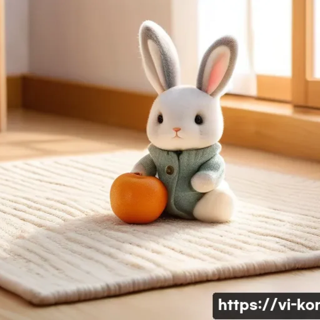 콩지래빗의 글로벌 시장 성공 요인 - **Prompt 1: Kongji Rabbit's Cozy & Eco-Friendly Playtime**
    "A heartwarming, softly lit scene fea...